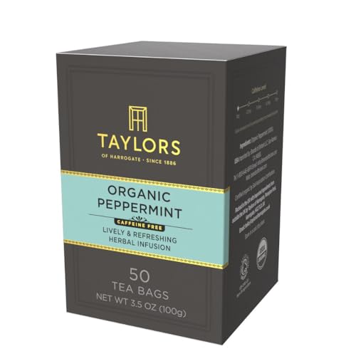 Taylors of Harrogate Organic Peppermint Tea, 50ct (Pack of 6)