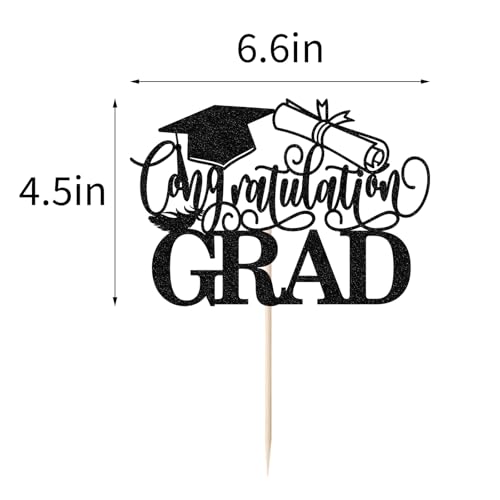 2026 Graduation Cake Topper - Sparkly Class of 2026 Party Decoration