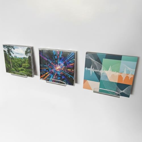 Clear Acrylic CD Wall Mount Display – Minimalist Floating Holder