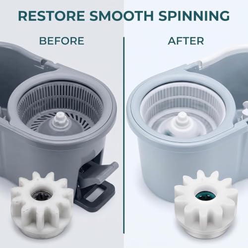 2PCS White Mop Pedal Replacement Gear Kit for OCedar Spin Mop Buckets