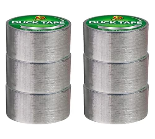 Duck Brand Metallic Chrome Duct Tape, Heavy Duty 1.88-inch, 6-Roll Pack