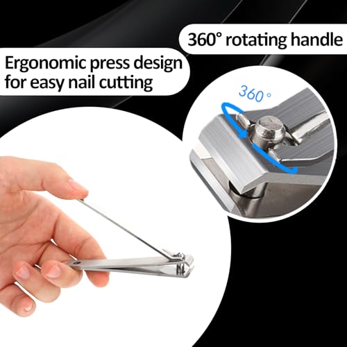 Bruislard Straight Nail Clippers for Thick Nails Stainless Steel