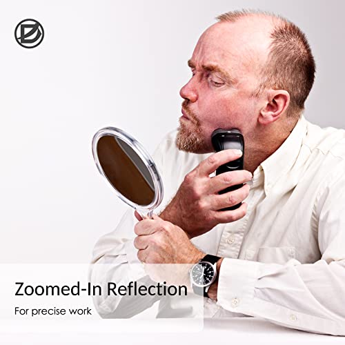 D Handheld Double-Sided Mirror - 1X/2X Magnification, 4"