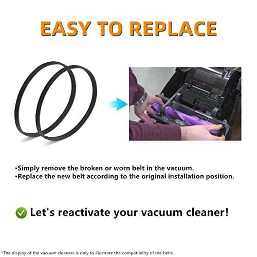 JEDELEOS Non-Stretch Replacement Belts for Hoover Whole House Rewind Pet Vacuum UH71255 UH71250 UH71251 UH71215 UH70205 UH71350V - Pack of 2