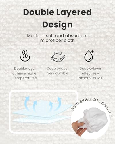 3-Pack Microfiber Triangle Steam Mop Bonnets for Dupray & McCulloch Cleaners
