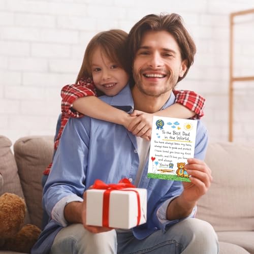 Best Dad Father's Day Card with Envelope - 5x7 Keepsake