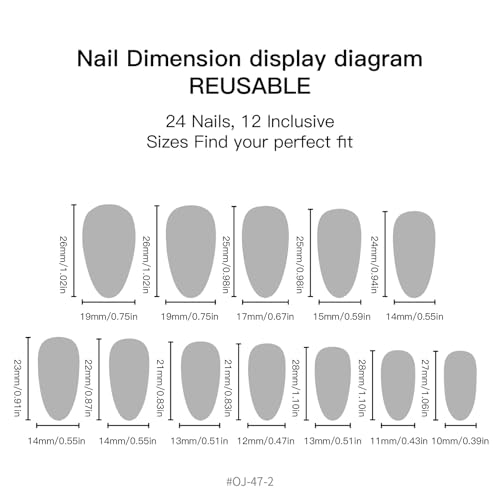 Independence Day Press on Nails Medium Almond American Flag Design