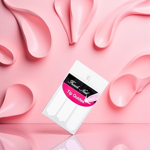 French Manicure Nail Art Stickers 48 Pcs Self-Adhesive Tip Guides Stencils
