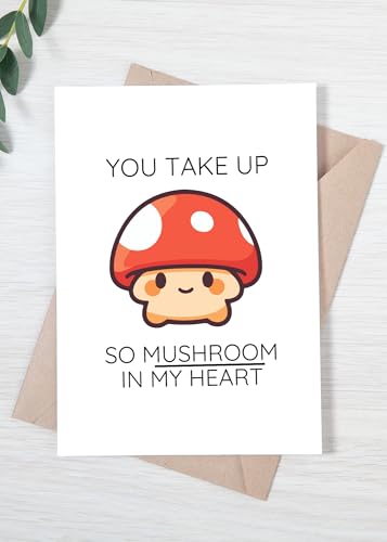 Funny Anniversary & Valentine's Day Card with Mushroom Pun