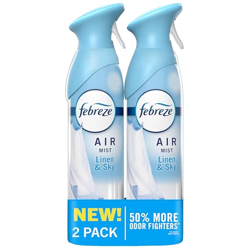 Febreze Air Mist Linen & Sky - Odor Fighting Room Spray, 8.1oz (Pack of 2)