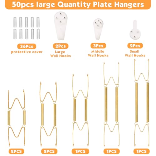 Tetutor 7-Piece Invisible Decorative Plate Hangers for Wall Display