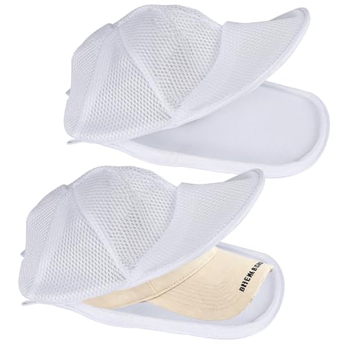 Baseball Cap Washing Bag - 2pcs Soft Mesh Cage for Machine Wash