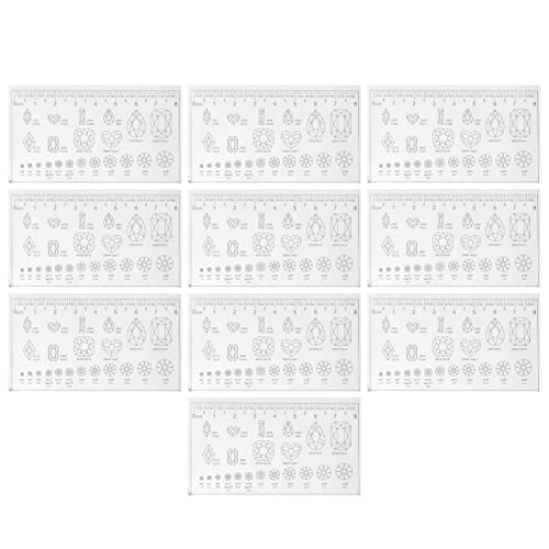 Flexible Nail Measuring Ruler - Ultra Thin PVC Nail Art Tool (10 Pack)