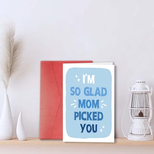 Heartfelt Father's Day Card for Stepdad with Red Envelope