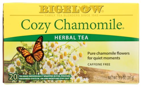 Bigelow Cozy Chamomile Herbal Tea - 20-Count Pack of 18