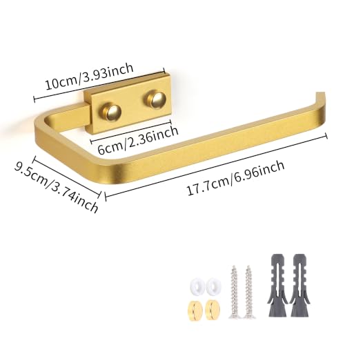 Groleca Gold Toilet Paper Holder - Rustproof Aluminum Wall Mount