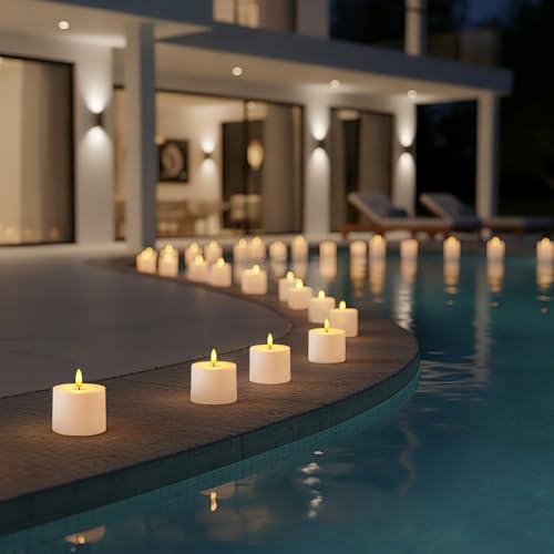 Raycare 3"x2.5" Outdoor Waterproof Flameless Candles with Remote and Timer