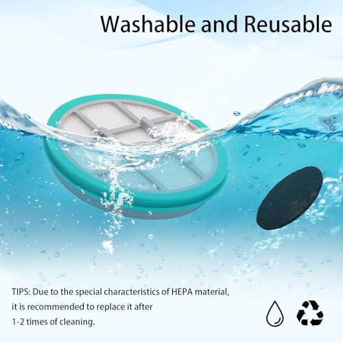 8VR HEPA Filter Sponge Replacement for Pet Grooming Kit - 4 Filters & 8 Sponges