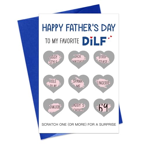 Funny Scratch-Off Father's Day Card for Husband - Happy Dilf's Day
