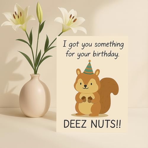 Funny Birthday Card for Husband and Boyfriend with Red Envelope