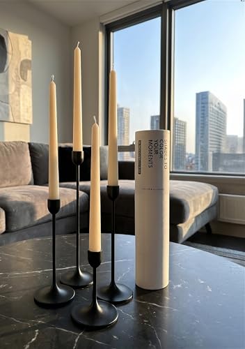 Ivory 10" Classic Taper Candles, 4-Pack, 7-8 Hour Burn