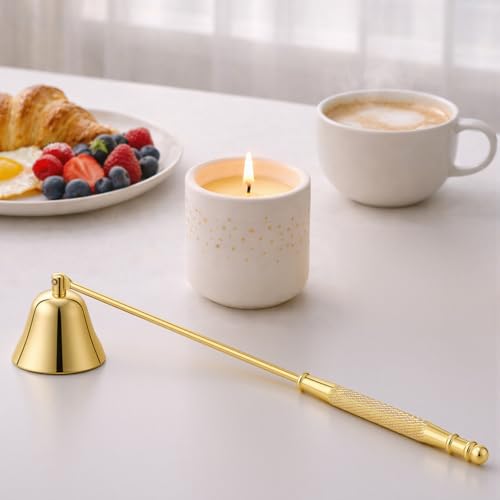 Vaincre Gold Stainless Steel Candle Snuffer with Long Handle
