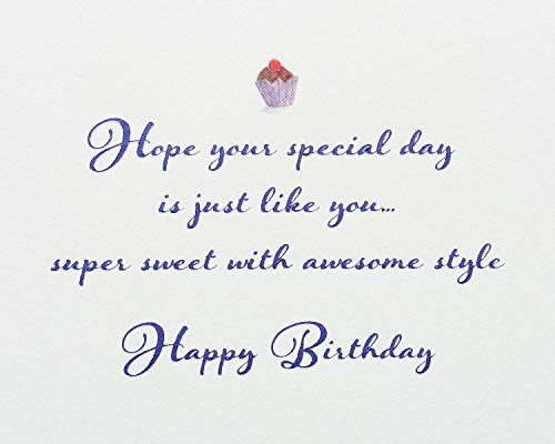 Papyrus Birthday Card for Her - Girl on Cake Design