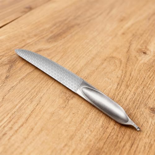 Curved Metal Nail File - Stainless Steel Double-Sided Toenail File