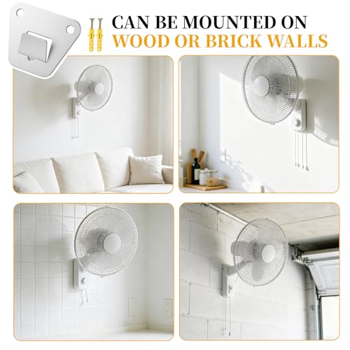 Stainless Steel Wall Fan Mounting Brackets - 2 Pack with Screws