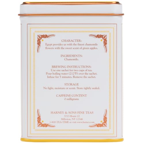 Harney & Sons Chamomile Herbal Tea - 20 Sachets, Caffeine Free