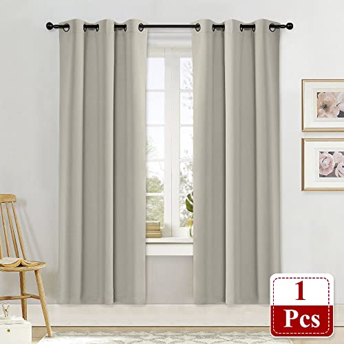 NICETOWN Natural Room Darkening Curtain Panel 42x72 inch