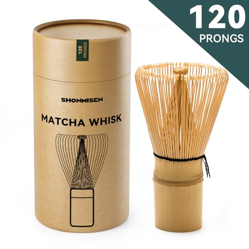SHONMISEN Authentic Bamboo Matcha Whisk - 120 Prong Chasen for Tea