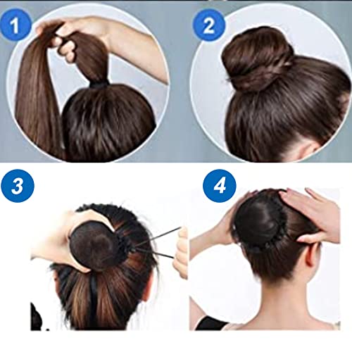 7pcs Large Hair Bun Covers with Drawstring Floral Elastic Snoods