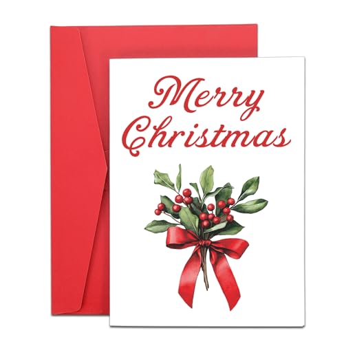 Merry Christmas Greeting Card with Envelopes - For Son & Daughter-in-Law, Holiday Season Card - Variation: Merry Christmas Gifts