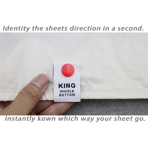 Umttery Bed Sheet Labels, 8-Pack for TWIN/FULL/QUEEN/KING Sizes - Easy Size Identification
