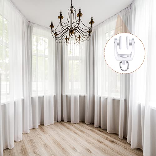 Amyhill 60 Pcs Curtain Track Roller Hooks Set - Plastic & Steel