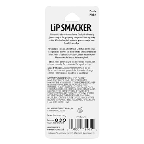 Lip Smacker Fruit Glaze Hydrating Lip Oil - Peach