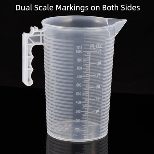 Kichwit 35oz Measuring Cup – Large Transparent Plastic Pitcher
