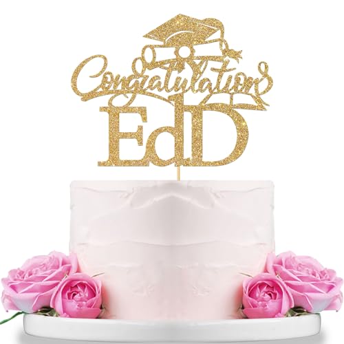 Graduation Cake Topper - EdD Doctor Degree Congrats Grad Decoration