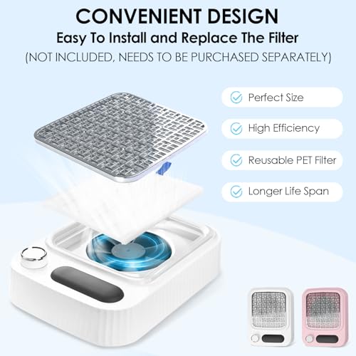 BLUETOP 2-Pack Reusable Nail Dust Collector Replacement Filters