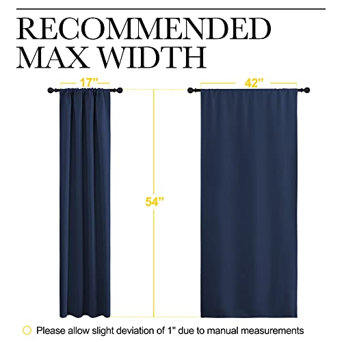 NICETOWN Navy Blackout Curtains, 42"W x 54"L, 2 Panels