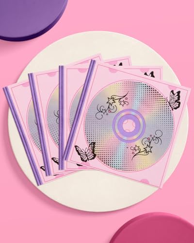 Y2K Retro CD Paper Napkins - 25 Pack, 5x5 Inches, Soft & Absorbent