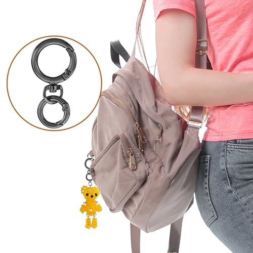 Winsyison Double Opening Keychain Clip 2pcs Swivel Spring Snap Hooks