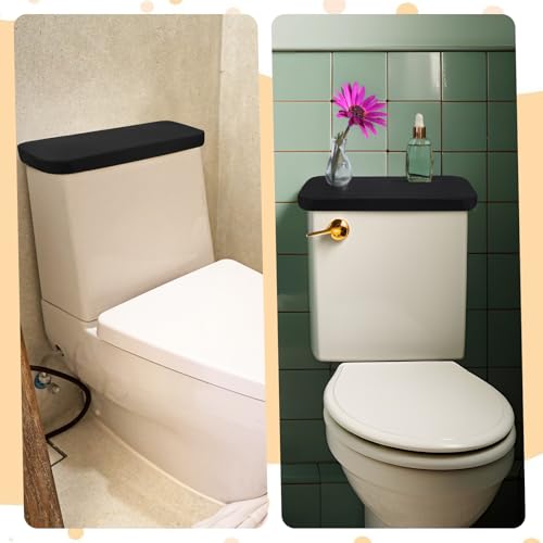 Sorcristy Universal Toilet Tank Cover - 2-Pack Stretchy Polyester Lid Protector