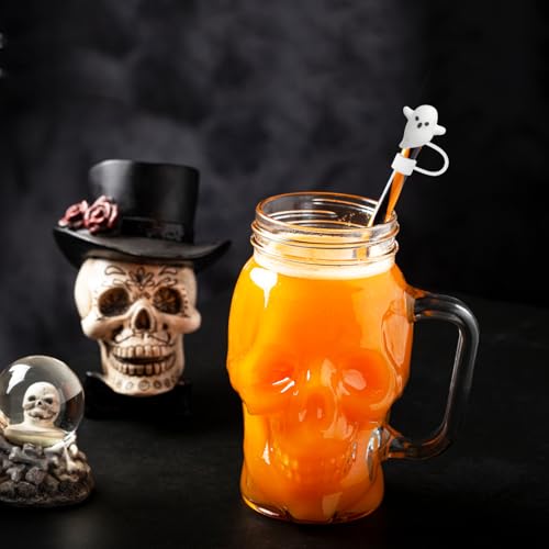 Halloween Ghost Straw Toppers - Silicone Covers for Stanley 30/40 Oz