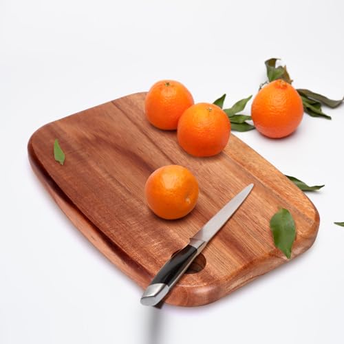 Acacia Wood Cutting Board - 9" x 6.5" with Hanging Hole