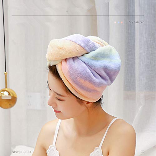 TYONMUJO Microfiber Hair Drying Turban Wrap - Multicolored Fast Dry Towel
