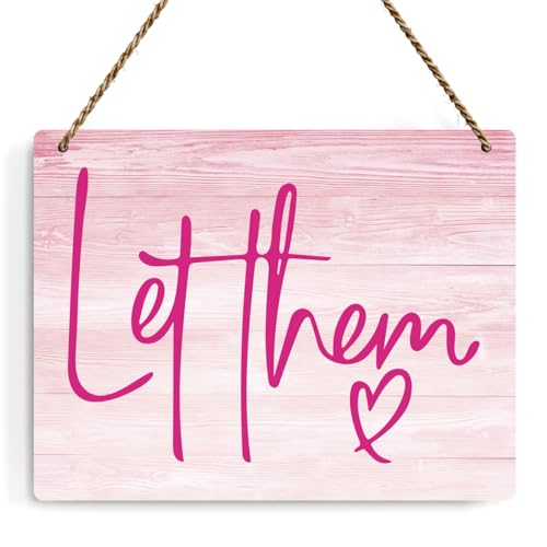 Rustic Wood Quote Sign - Let Them Make a Difference, 8x10