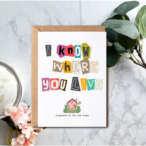 Funny Housewarming Card - Congrats on Your New Home - 5x7 Inch