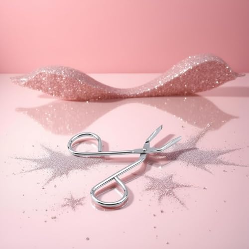 SelHeng Stainless Steel Eyebrow Scissors and Flat Tip Tweezers